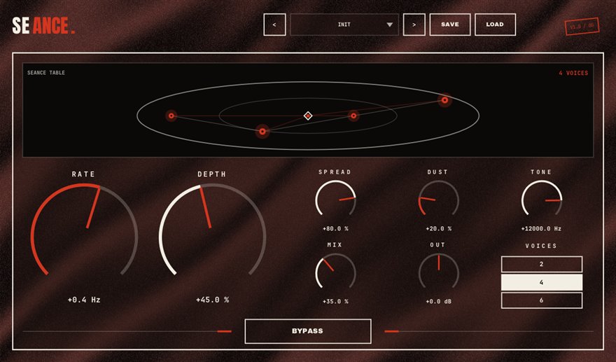 SEANCE — free chorus / ensemble plugin for Windows (VST3), BSMT.DSP by Dr.dawgOG: interface screenshot